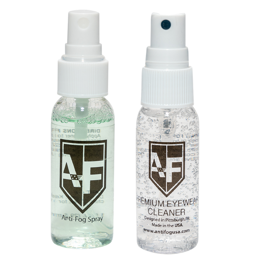 Premium Anti-Fog Spray and Lens Cleaner Combo Pack + 3-in-1 Cleaning Brush